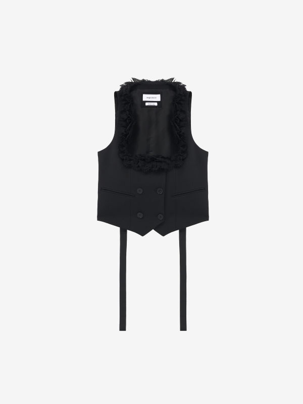 ALEXANDER MCQUEEN - Double-Breasted Waistcoat - Item 839558QJAAC